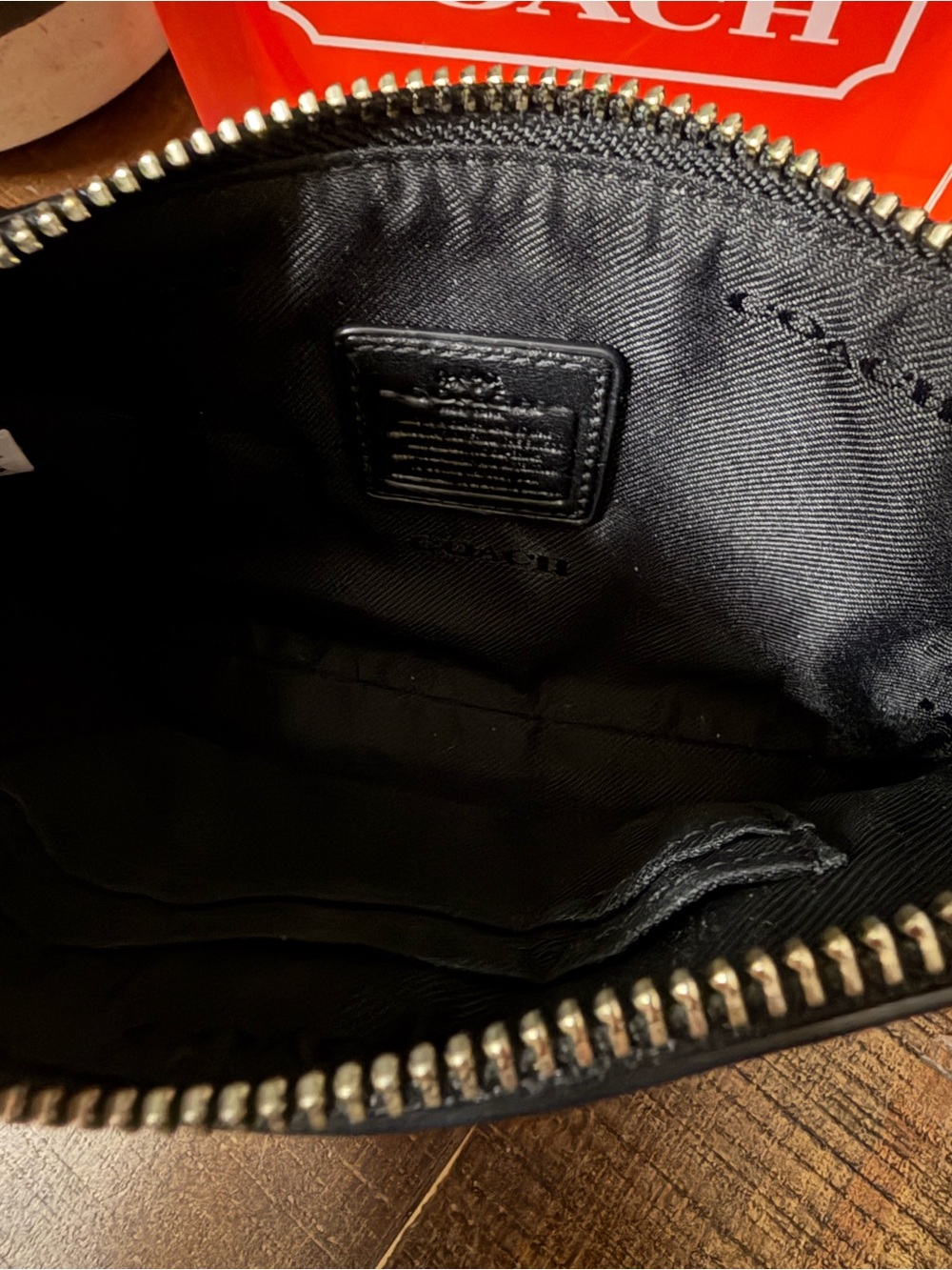 Coach Hawk Feather Design Wristlet - Picture 8 of 12